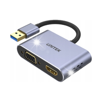 Adapter Unitek V1304A USB-A na HDMI i VGA FullHD 0.1 m