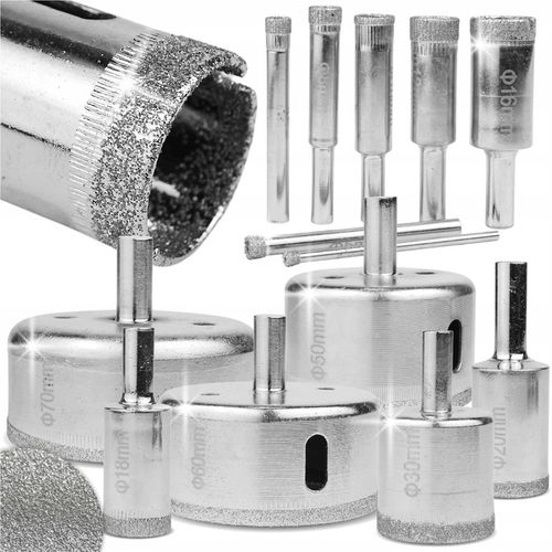 OTWORNICE DIAMENTOWE DO GRESU, PŁYTEK, GLAZURY, SZKŁA, PROFI 14 szt na Arena.pl