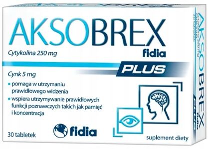 Aksobrex Fidia Plus z cytykoliną PAMIĘĆ I KONCENTRACJA 30 tab. zdjęcie 1