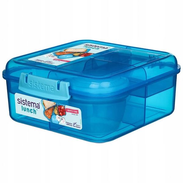 LUNCH BOX ŚNIADANIÓWKA SISTEMA POJEMNIK BOX BENTO 1250ml Z PRZEGRÓDKAMI SOS zdjęcie 11