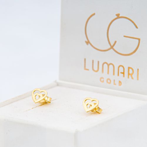 Złote Kolczyki Sztyfty Serce na Arena.pl