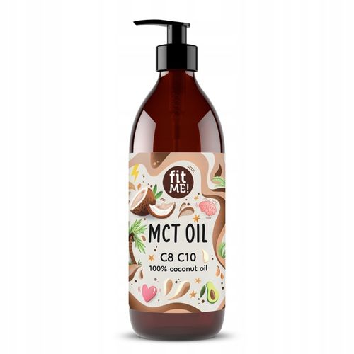 Olej MCT z kokosa 100% Coconut olej kokosowy keto C8 + C10 500 ml + pompka na Arena.pl