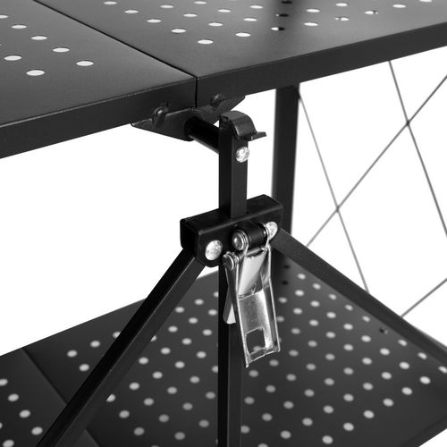 Regał składany GESTEL 5 poziomów czarny na kółkach na Arena.pl