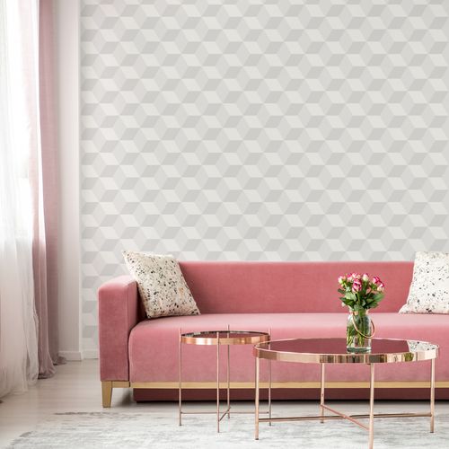 Tapeta Do Salonu Nowoczesny GEOMETRYCZNY Wzór 3D na Arena.pl