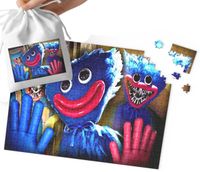 PUZZLE Huggy Wuggy WZORY Z BAJEK I GIER PREZENT DLA DZIECI 24el + WORECZEK