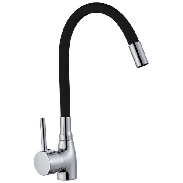 Zlewozmywak jednokomorowy z ociekaczem ADAL czarny z lewym ociekaczem + bateria flex LAVO zdjęcie 4