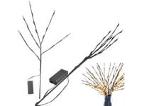 Gałązki wierzbowe dekoracyjne 20 led święta drzewo ciepły biały