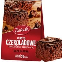 Delecta CIASTO CZEKOLADOWE z belgijską CZEKOLADĄ 670g mieszanka DUŻA BLACHA