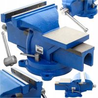 Mocne imadło ślusarskie obrotowe z kowadłem żeliwne 200mm KD1104