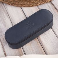 skórzane etui na okulary piórnik granatowy paolo peruzzi t-82-db