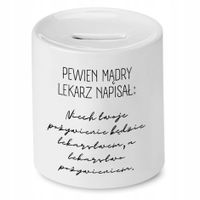 Skarbonka Dla Lekarza Doktora Pewien Mądry Lekarz Z Nadrukiem Ze Zdjęciem