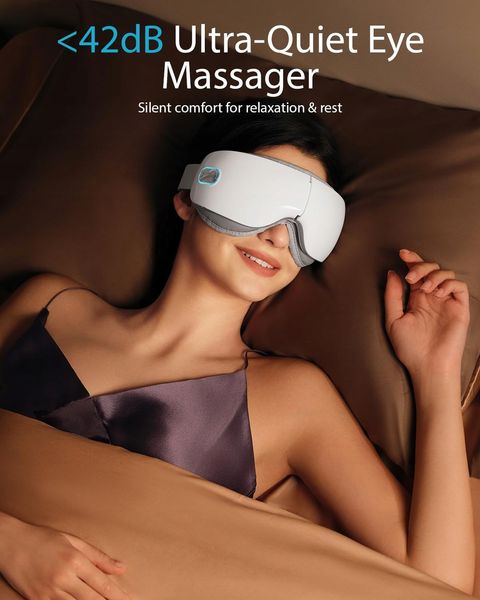 SKG ES500 Masażer do oczu, cicha praca, Bluetooth, biały zdjęcie 1