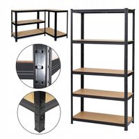 REGAŁ WARSZTATOWY MAGAZYNOWY METALOWY DO PIWNICY 180x90x40cm 5 PÓŁEK