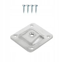 Blacha montażowa SKOŚNA do nogi meblowej mocowanie łącznik blacha M8 wkręty