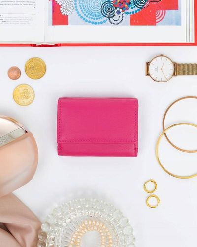 elegancki portfel damski na zatrzask ze skóry naturalnej - rovicky na Arena.pl