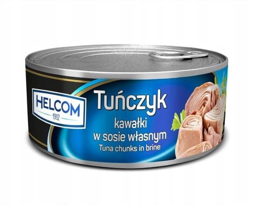 Helcom TUŃCZYK KAWAŁKI W SOSIE WŁASNYM w puszce puszka rybna 170g 0,17kg na Arena.pl