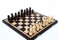 SZACHY DREWNIANE KLASYCZNE 31CM 2847