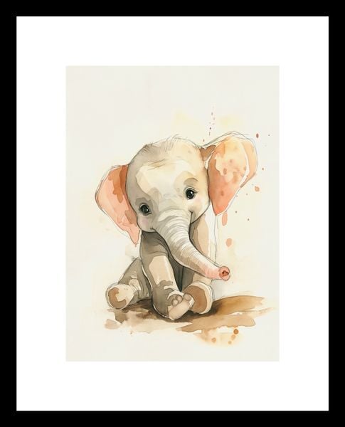 Plakat 13x18cm Siwy Słonik zdjęcie 3