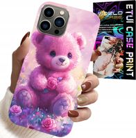 ETUI DO IPHONE 11 PRO MAX - SŁODKI MIŚ NA RÓŻOWYM TLE, CASE + SZKŁO