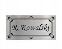 TABLICZKA nierdzewna laminat Z GRAWEREM Z TWOIM NAZWISKIEM na drzwi domu