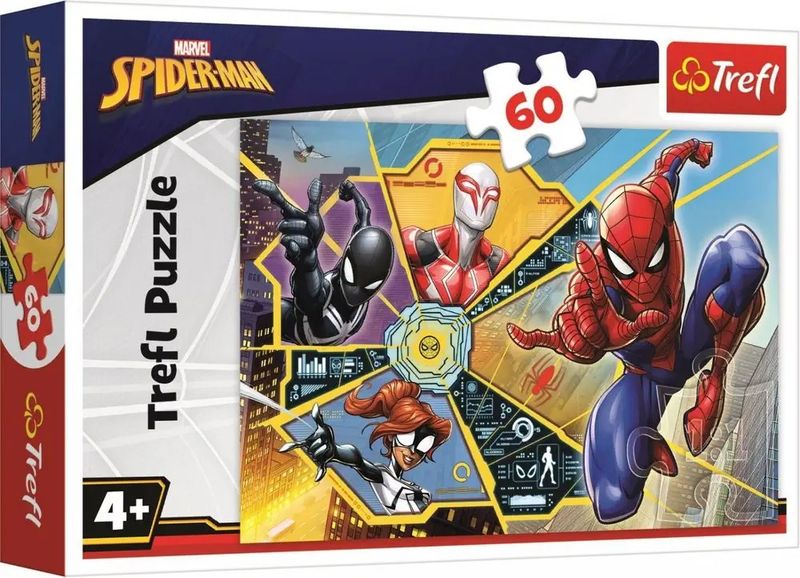 puzzle 60 w sieci marvel spiderman 17372 zdjęcie 4