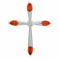 SREBRNY KRZYŻYK OZDOBNY Z CYRKONIAMI SREBRO PRÓBY 925 DOSTĘPNY W RÓŻNYCH KOLORACH