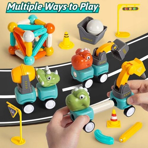 Klocki Magnetyczne Dinozaury Konstrukcyjne 84 el. WOOPIE na Arena.pl