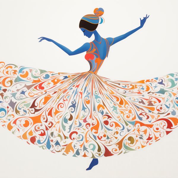 Plakat 70x70cm Wirująca Balerina zdjęcie 1