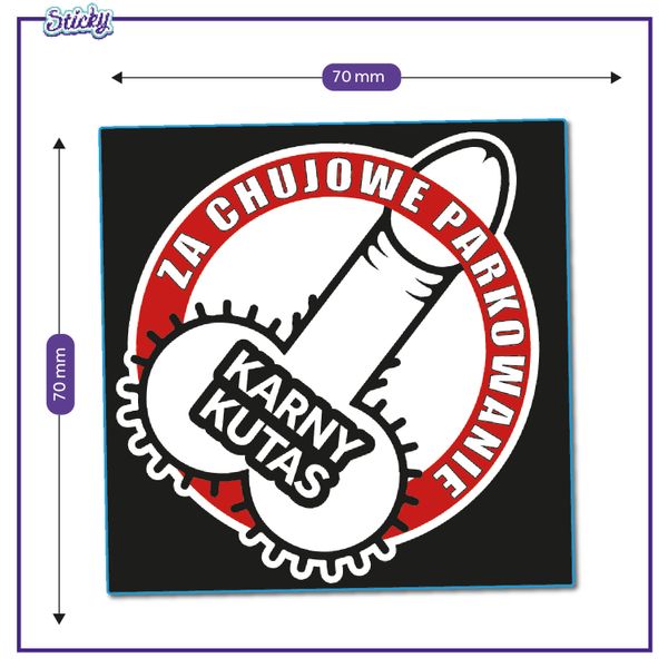 KARNE NAKLEJKI ZA ZŁE PARKOWANIE NIE WŁAŚCIWE trudne do zrywania zdjęcie 3