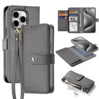 etui skórzane dux ducis lawa na iphone 15 pro max - szare