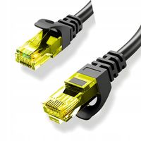 PRZEWÓD INTERNETOWY ETHERNET RJ45 CZARNY 20m KABEL SIECIOWY LAN CAT 6 UTP