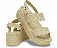 Crocs Wygodne Damskie Buty Sandały Brooklyn Woven Upper Low Wedge 41-42