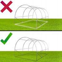 SAMA FOLIA ZAMIENNA NA TUNEL OGRODOWY WZMOCNIONA ZIELONA 3x2x2 6m² UV-4