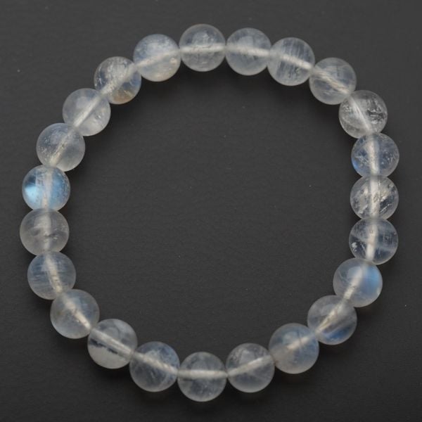Bransoletka 18,5 cm - Kamień Księżycowy kulki zdjęcie 1