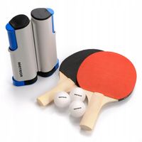 ZESTAW DO TENISA STOŁOWEGO PING PONG 2x PALETKI PIŁECZKI SIATKA 4w1 15042