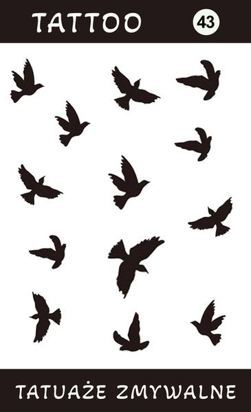 Tatuaże zmywalne Ptaki Gołębie zdjęcie 1