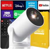 PROJEKTOR RZUTNIK Przenośny Android Smart Mini TV 4K LED Głośnik WIFI