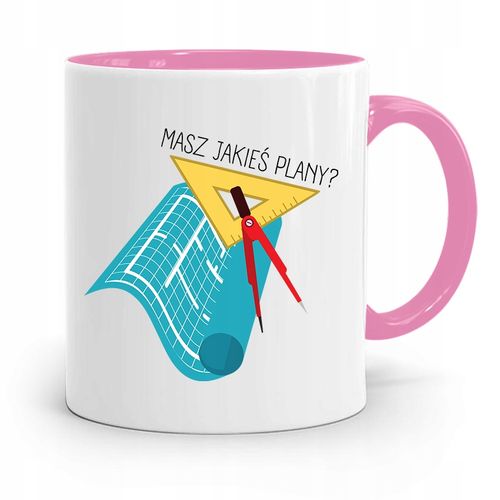 Kubek Różowy Architekta Masz Jakieś Plany Prezent Z Nadrukiem Ze Zdjęciem na Arena.pl