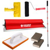 SZPACHLA DO GŁADZI 60cm | KIJ | ADAPTER | WAŁEK | PACA | GĄBKI | ZESTAW XXL