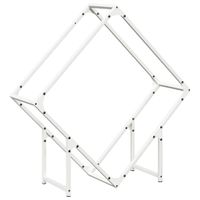 Stojak na drewno opałowe, biały, 80x25x80 cm