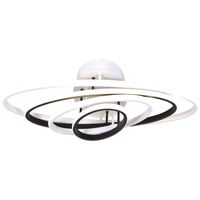 Plafon LAMPA sufitowa Corina K-8105 Kaja okrągła OPRAWA futurystyczna LED 84W 4000K pierścienie rings białe czarne