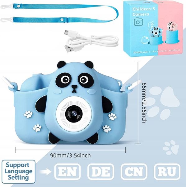 Dziecka Fotograficzny NIEBIESKI APARAT CYFROWY DLA DZIECI KAMERA GRY zdjęcie 4