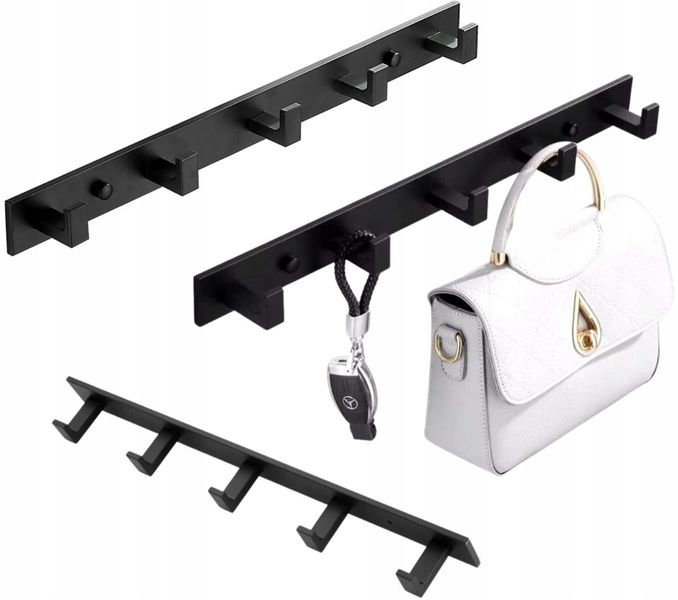 Panel Wieszak Haczyki Mocny Czarny zdjęcie 2