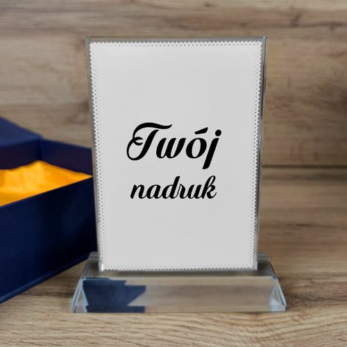 Kryształowa statuetka z podstawką prostokątna z Twoim nadrukiem na Arena.pl