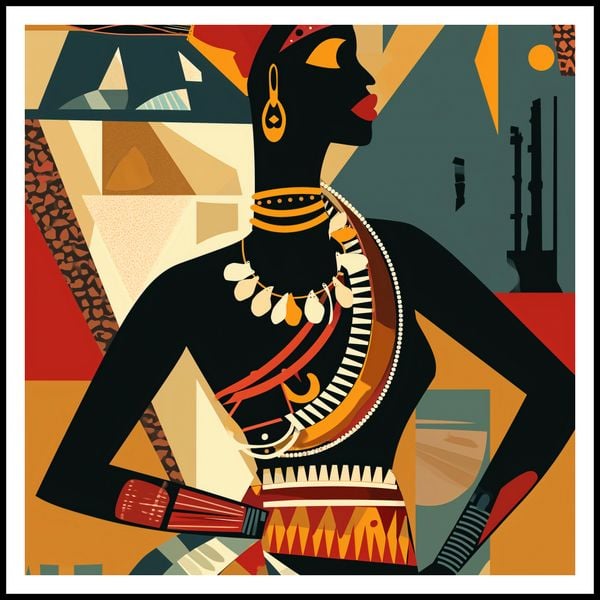 Plakat 90x90cm Afrykańska Mozaika zdjęcie 3