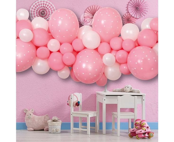 Girlanda balonowa DIY różowa Baby Pink baby shower baby girl dziewczynka 65 balonów na Arena.pl