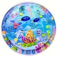 Dmuchana Mata Wodna Sensoryczna Dla Niemowląt Okragla Mata XXL Duza 105cm