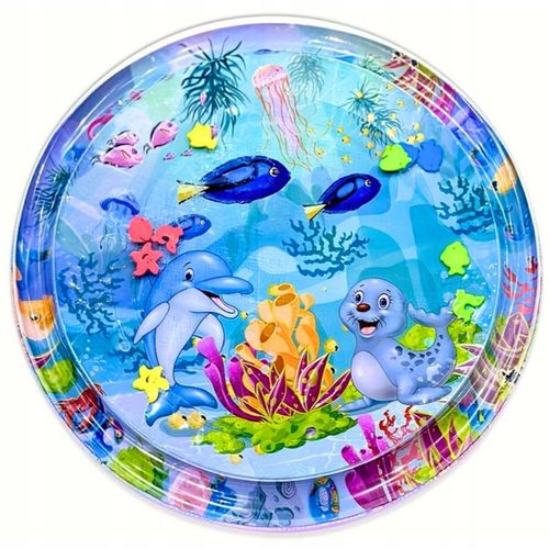 Dmuchana Mata Wodna Sensoryczna Dla Niemowląt Okragla Mata XXL Duza 105cm na Arena.pl