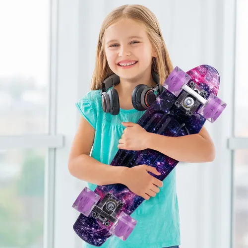 Deskorolka Fiszka Świecące Kółka LED RGB Space na Arena.pl