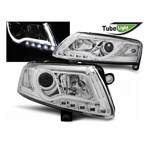 LAMPY REFLEKTORY AUDI A6 C6 04-08 LED TUBE CHROME na Arena.pl